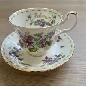 Royal Albert February Violets Teacup and Saucer